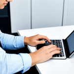 A professional young adult, fully clothed in appropriate business casual attire, is thoughtfully reviewing their digital banking app on a tablet. The screen displays a clear, graphical representation of recent debit card transactions, illustrating seamless budget management. They are seated at a clean, minimalist desk in a bright, modern co-working space. The overall scene conveys financial transparency and control. Perfect anatomy, correct proportions, natural pose, well-formed hands, proper finger count, natural body proportions. Safe for work, appropriate content, modest clothing, family-friendly.
